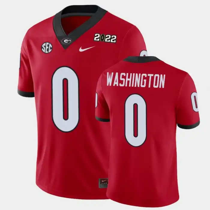 Men's Georgia Bulldogs #0 Darnell Washington 2021 National Champions Red College Game Football Jersey 2410BTZB0