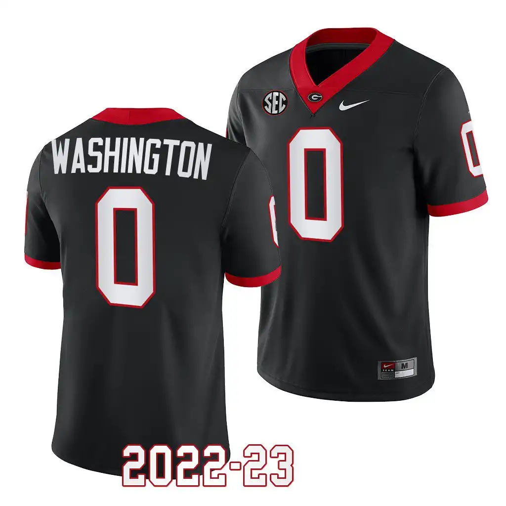 Men's Georgia Bulldogs #0 Darnell Washington 2022-23 Alternate College Black Football Jersey 2410GXQF5