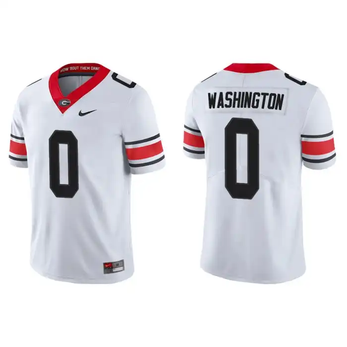 Men's Georgia Bulldogs #0 Darnell Washington Alternate White College Game Football Jersey 2410OOXD6