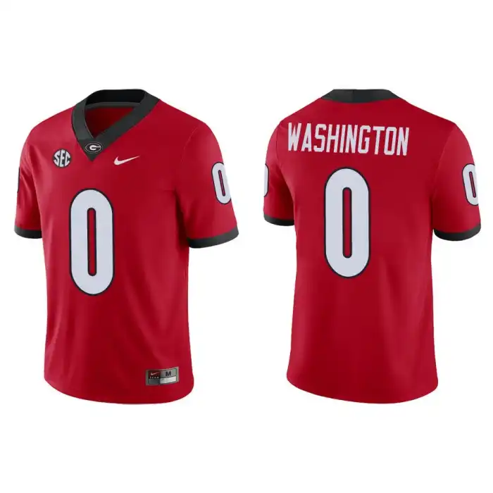 Men's Georgia Bulldogs #0 Darnell Washington Game College Red Football Jersey 2410AHWT7