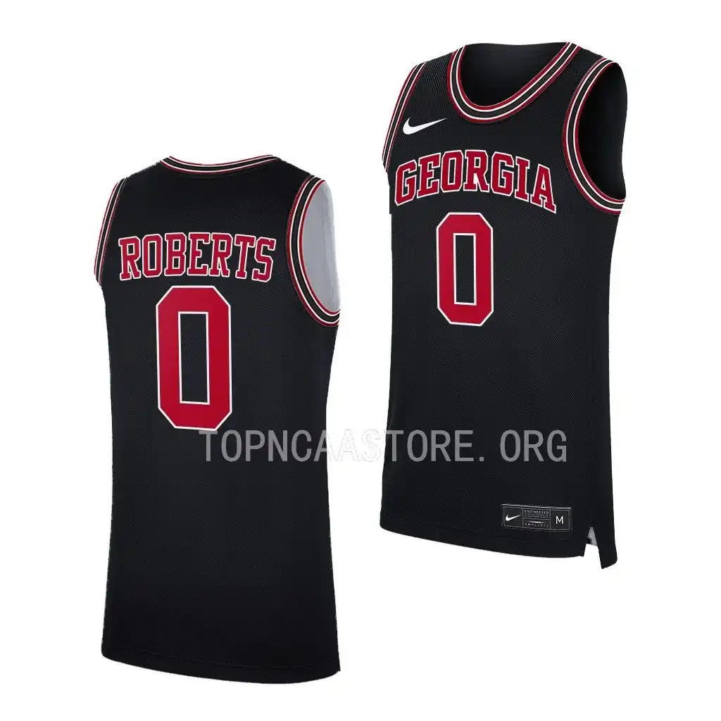 Men's Georgia Bulldogs #0 Terry Roberts Throwback 2022-23 College Black Basketball Jersey 2410ZXTH8