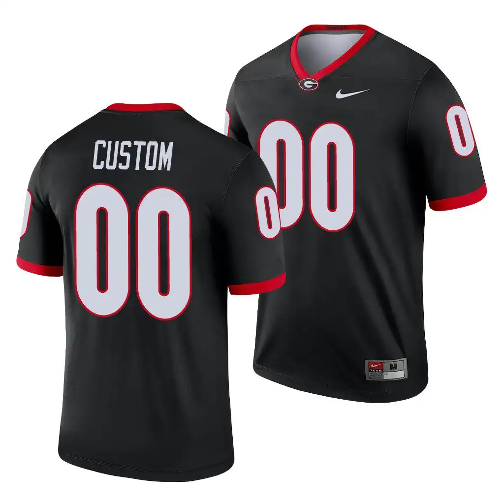 Men's Georgia Bulldogs #00 Custom Black Legend College Alternate Football Jersey 2410NAMS8