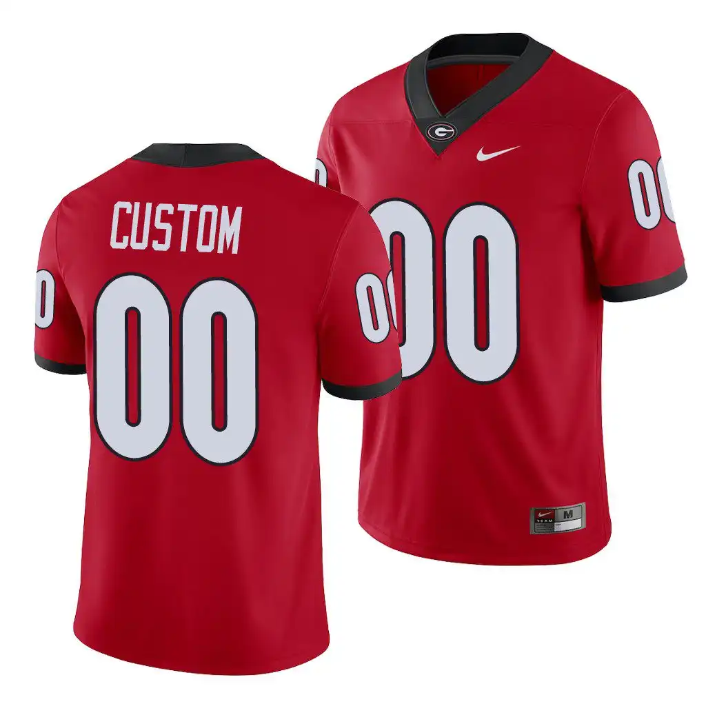 Men's Georgia Bulldogs #00 Custom Red Player College Alumni Football Jersey 2410FZSH5