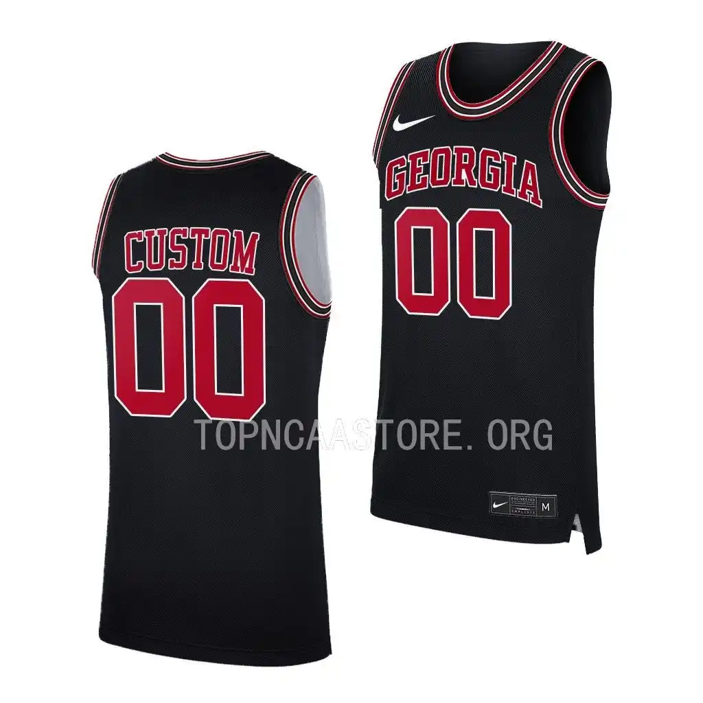 Men's Georgia Bulldogs #00 Custom Throwback 2022-23 College Black Basketball Jersey 2410JYHS8