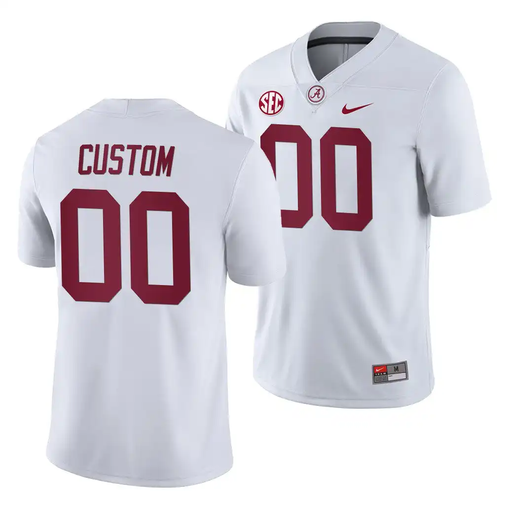 Men's Georgia Bulldogs #00 Custom White Game College Away Football Jersey 2410PWHK1