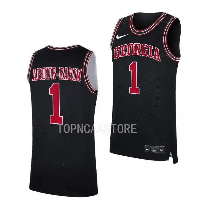 Men's Georgia Bulldogs #1 Jabri Abdur-Rahim Throwback 2022-23 College Black Basketball Jersey 2410MMJN1