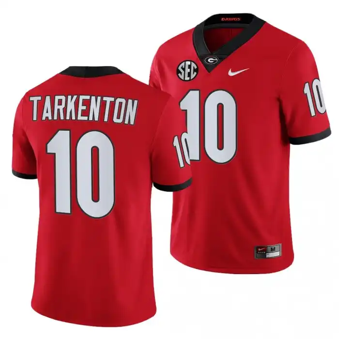 Men's Georgia Bulldogs #10 Fran Tarkenton Red College Football Jersey 2410UBSZ8