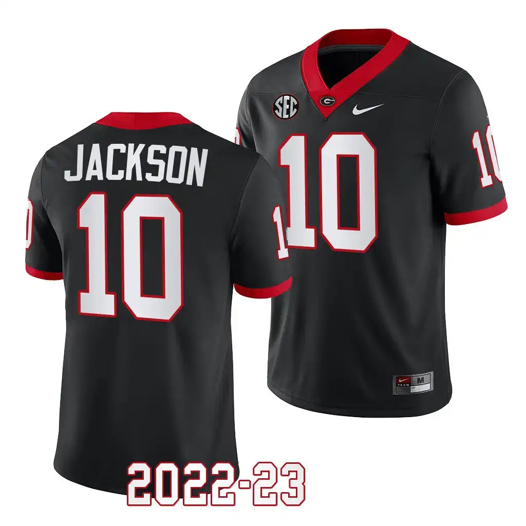 Men's Georgia Bulldogs #10 Kearis Jackson 2022-23 Alternate College Black Football Jersey 2410PWQJ5