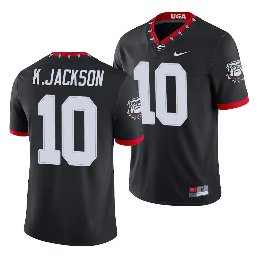 Men's Georgia Bulldogs #10 Kearis Jackson Black Game College Alternate Football Jersey 2410DDWO3