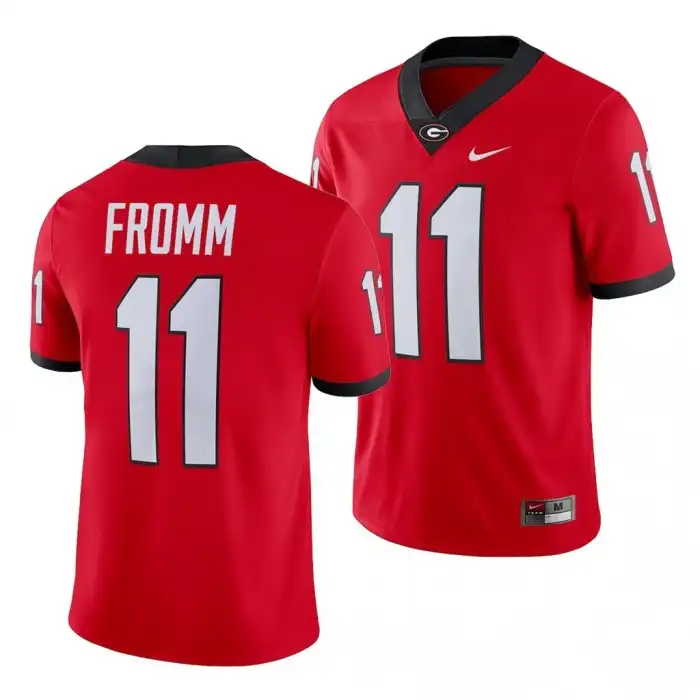 Men's Georgia Bulldogs #11 Jake Fromm Alumni Red College Player Football Jersey 2410XEXC8