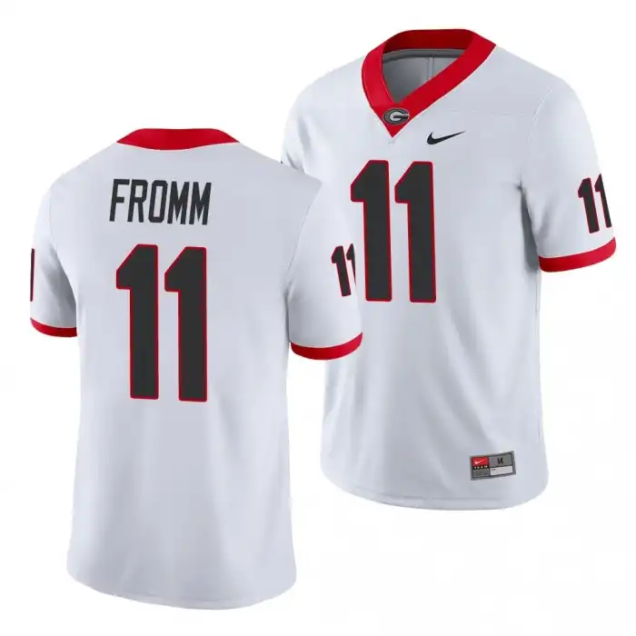 Men's Georgia Bulldogs #11 Jake Fromm Game College White Football Jersey 2410YFZT8