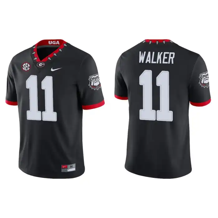 Men's Georgia Bulldogs #11 Jalon Walker Alternate Black College Game Football Jersey 2410UBRN2