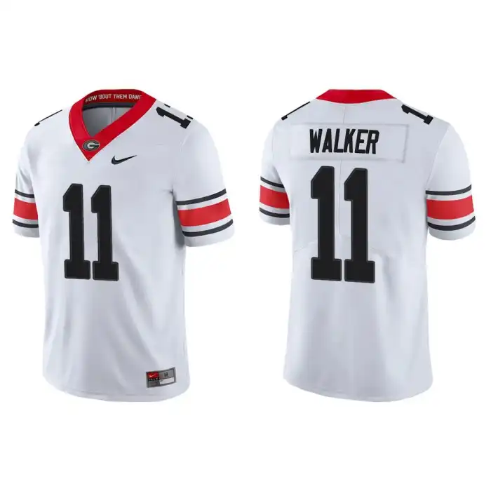 Men's Georgia Bulldogs #11 Jalon Walker Alternate White College Game Football Jersey 2410CBTX6