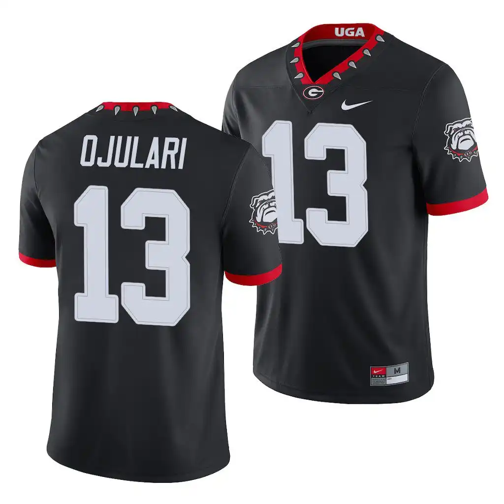 Men's Georgia Bulldogs #13 Azeez Ojulari Game College Black Football Jersey 2410AFFW6