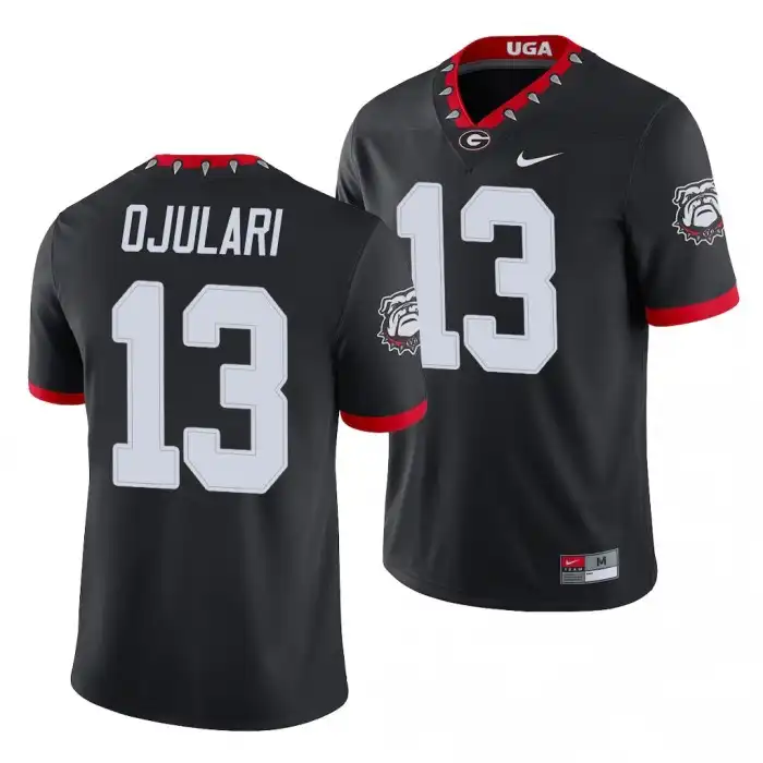 Men's Georgia Bulldogs #13 Azeez Ojulari Game College Black Football Jersey 2410KBEX6