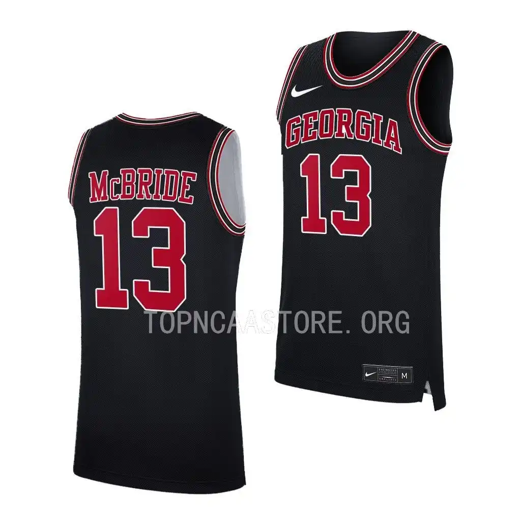 Men's Georgia Bulldogs #13 Mardrez McBride Throwback 2022-23 College Black Basketball Jersey 2410CGRO6