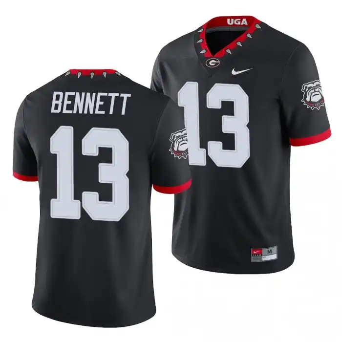 Men's Georgia Bulldogs #13 Stetson Bennett Alternate Black College Game Football Jersey 2410XHAY5