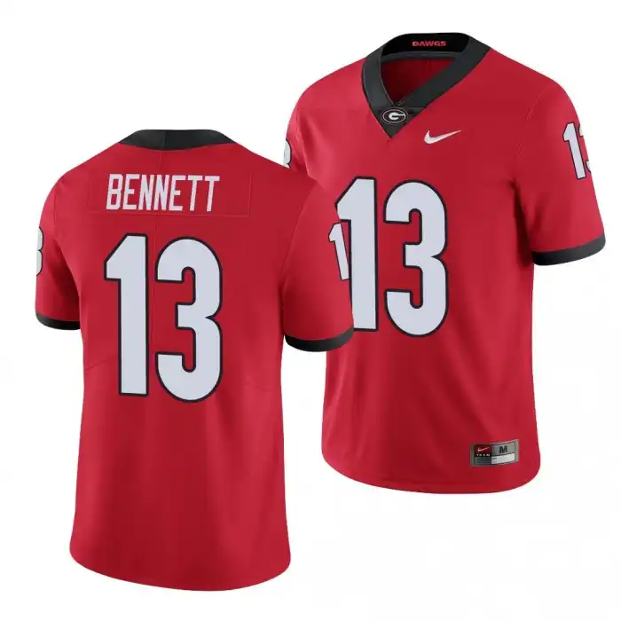 Men's Georgia Bulldogs #13 Stetson Bennett Limited College Red Football Jersey 2410WXYQ1