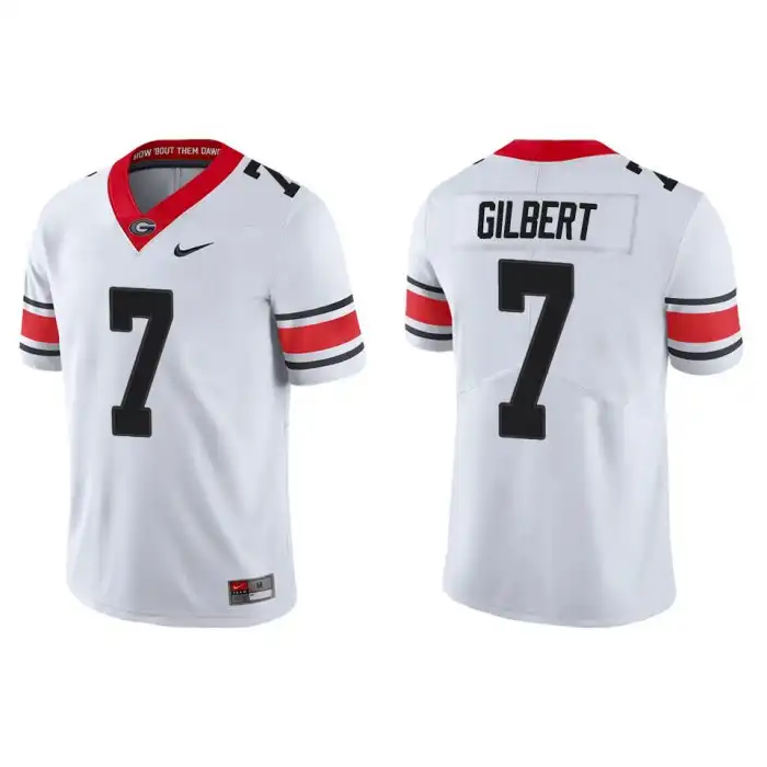 Men's Georgia Bulldogs #14 Arik Gilbert Alternate White College Game Football Jersey 2410XQXI8