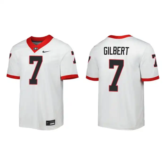 Men's Georgia Bulldogs #14 Arik Gilbert Away White College Game Football Jersey 2410WAZY2