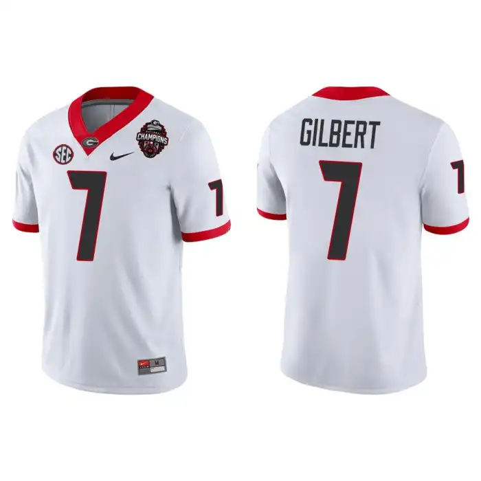 Men's Georgia Bulldogs #14 Arik Gilbert Playoff Game College 2022 National Champions White Football Jersey 2410IFVZ7