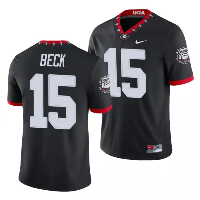 Men's Georgia Bulldogs #15 Carson Beck Alternate Black College Game Football Jersey 2410NUAU4