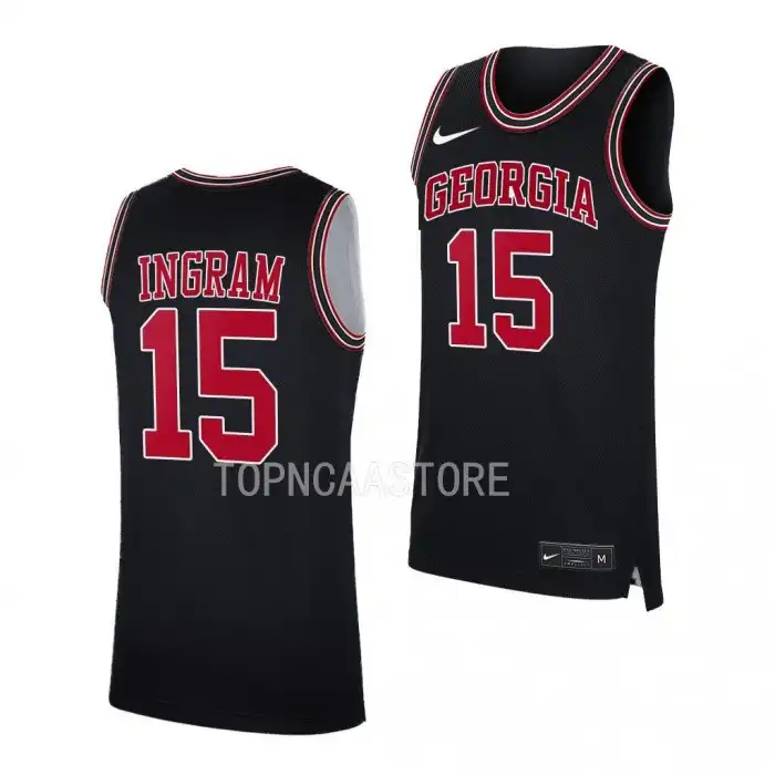 Men's Georgia Bulldogs #15 Jailyn Ingram Throwback 2022-23 College Black Basketball Jersey 2410CUQN1