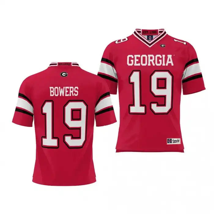 Men's Georgia Bulldogs #19 Brock Bowers NIL Red College Player Football Jersey 2410UWBG3