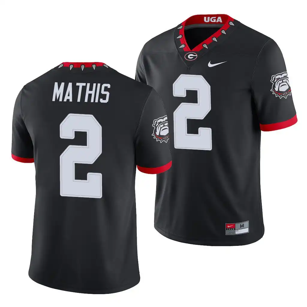 Men's Georgia Bulldogs #2 D'Wan Mathis Black Game College Alternate Football Jersey 2410RRVS0