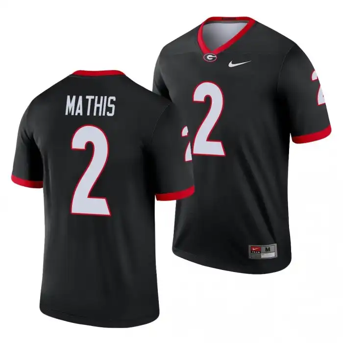 Men's Georgia Bulldogs #2 D'Wan Mathis Legend College Black Football Jersey 2410WJZW7