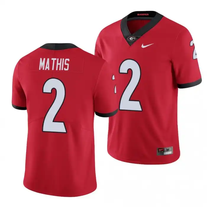 Men's Georgia Bulldogs #2 D'Wan Mathis Limited College Red Football Jersey 2410LJXV8