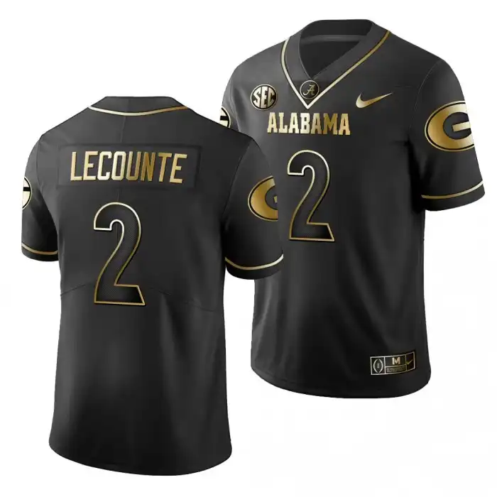 Men's Georgia Bulldogs #2 Richard LeCounte 2019 Limited College Black Golden Edition Football Jersey 2410NWHY0