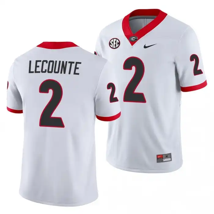 Men's Georgia Bulldogs #2 Richard LeCounte White Game College Away Football Jersey 2410GBBH5