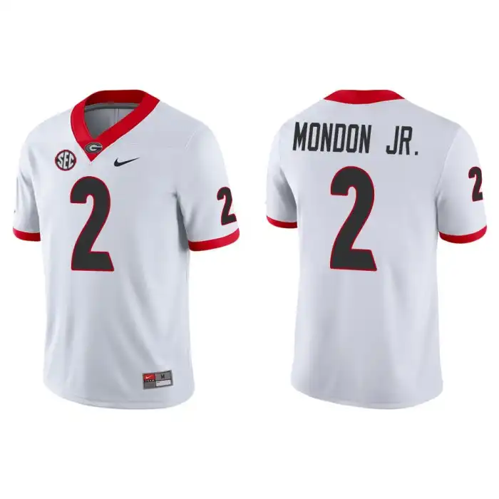 Men's Georgia Bulldogs #2 Smael Mondon Jr. Game College White Football Jersey 2410IXYZ0