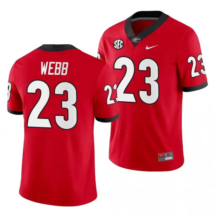 Men's Georgia Bulldogs #23 Mark Webb Red Game College Home Football Jersey 2410USLM8