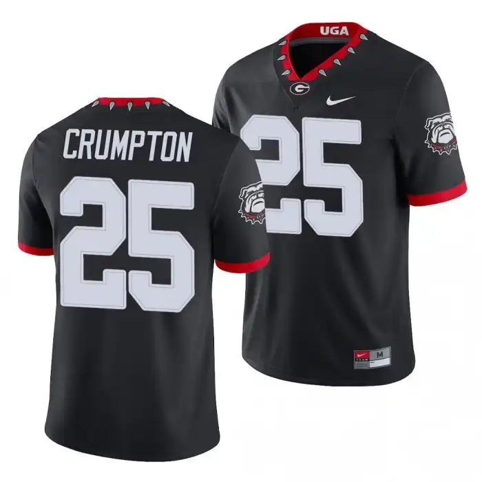 Men's Georgia Bulldogs #25 Ahkil Crumpton Alternate Black College Game Football Jersey 2410LSTP3