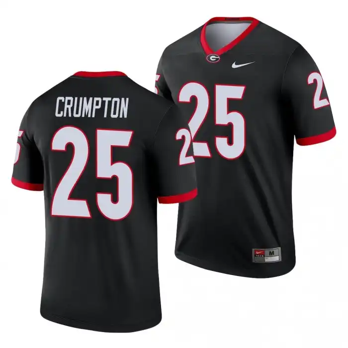 Men's Georgia Bulldogs #25 Ahkil Crumpton Legend College Black Football Jersey 2410IBER2