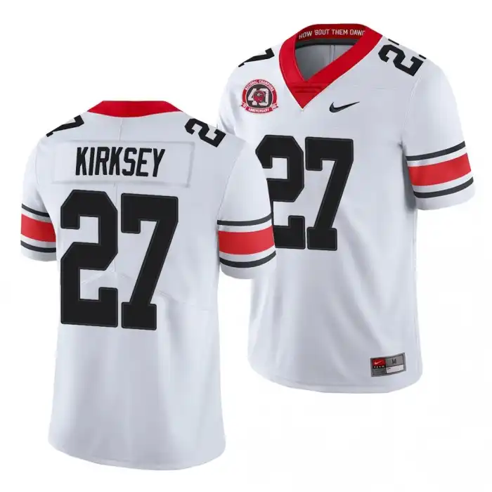 Men's Georgia Bulldogs #27 Austin Kirksey 40th Anniversary White College Alternate Football Jersey 2410KZMB5