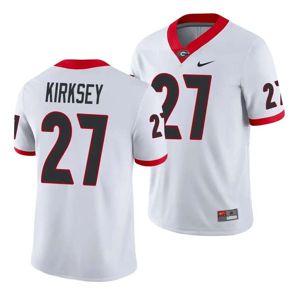 Men's Georgia Bulldogs #27 Austin Kirksey White College Game Football Jersey 2410NLYF3