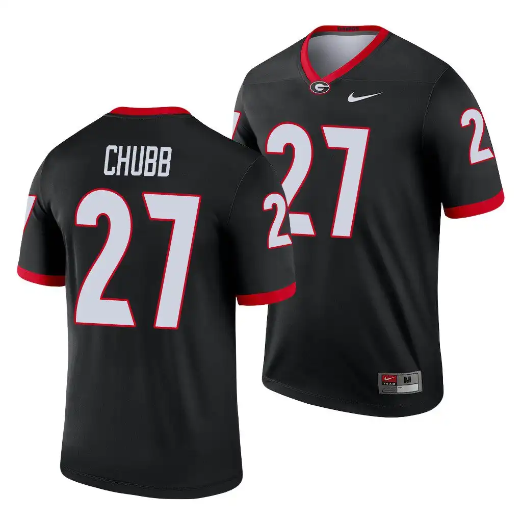 Men's Georgia Bulldogs #27 Nick Chubb Black Legend College Alternate Football Jersey 2410RUGD1