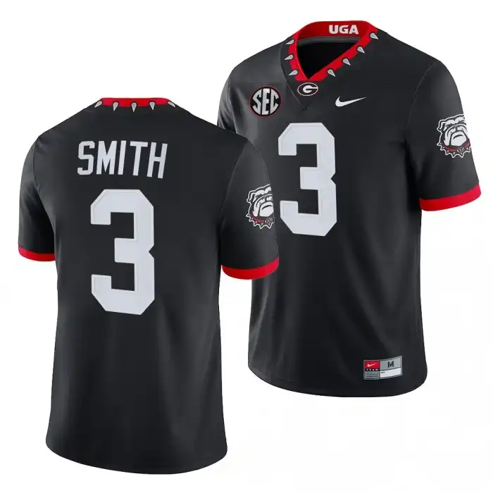 Men's Georgia Bulldogs #3 Roquan Smith Mascot NFL Black College 100th Anniversary Alumni Football Jersey 2410NYKR3