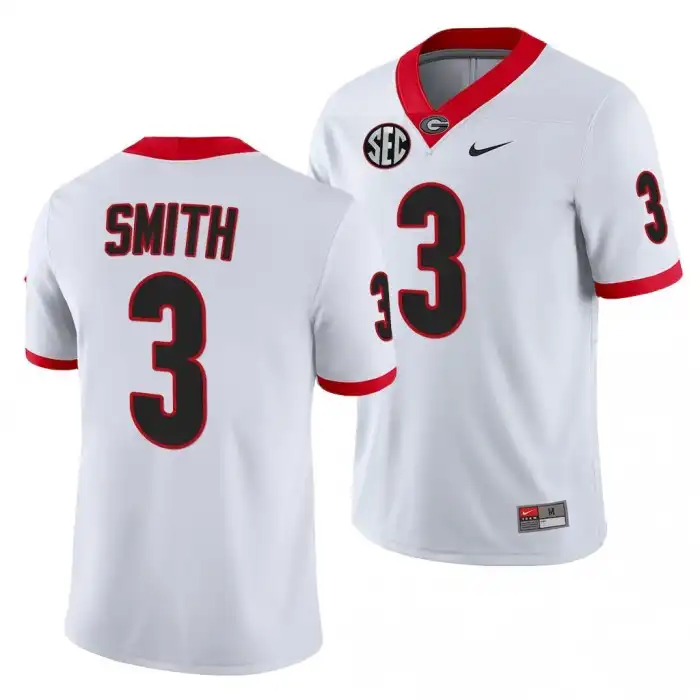 Men's Georgia Bulldogs #3 Roquan Smith White College Football Jersey 2410HHTR8