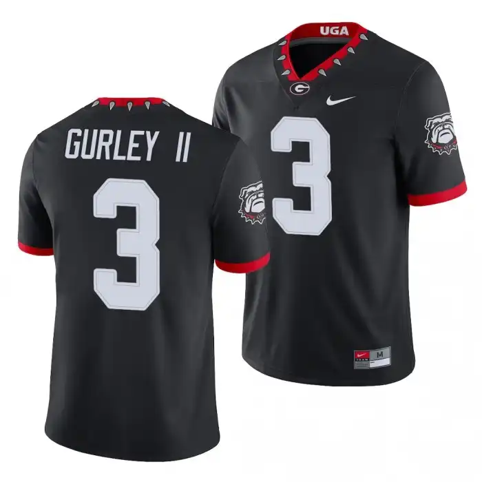 Men's Georgia Bulldogs #3 Todd Gurley II Alternate Black College Game Football Jersey 2410PIDR2