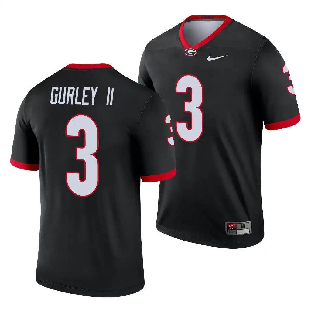 Men's Georgia Bulldogs #3 Todd Gurley II Black Legend College Alternate Football Jersey 2410WNUY6