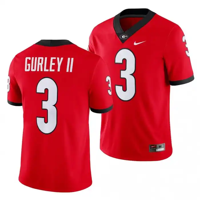 Men's Georgia Bulldogs #3 Todd Gurley II Game College Red Football Jersey 2410WJLS2