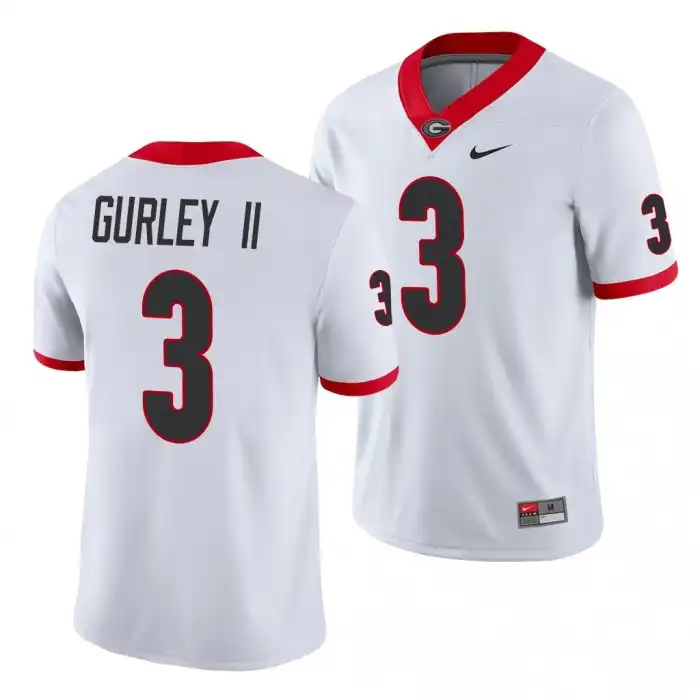 Men's Georgia Bulldogs #3 Todd Gurley II Game College White Football Jersey 2410BOEO7