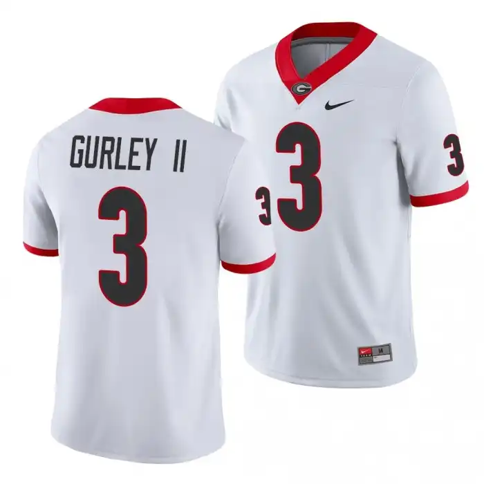 Men's Georgia Bulldogs #3 Todd Gurley II Game College White Football Jersey 2410DAPT2