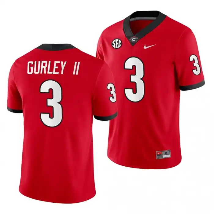 Men's Georgia Bulldogs #3 Todd Gurley II Red History Player College Home Football Jersey 2410EZKV0