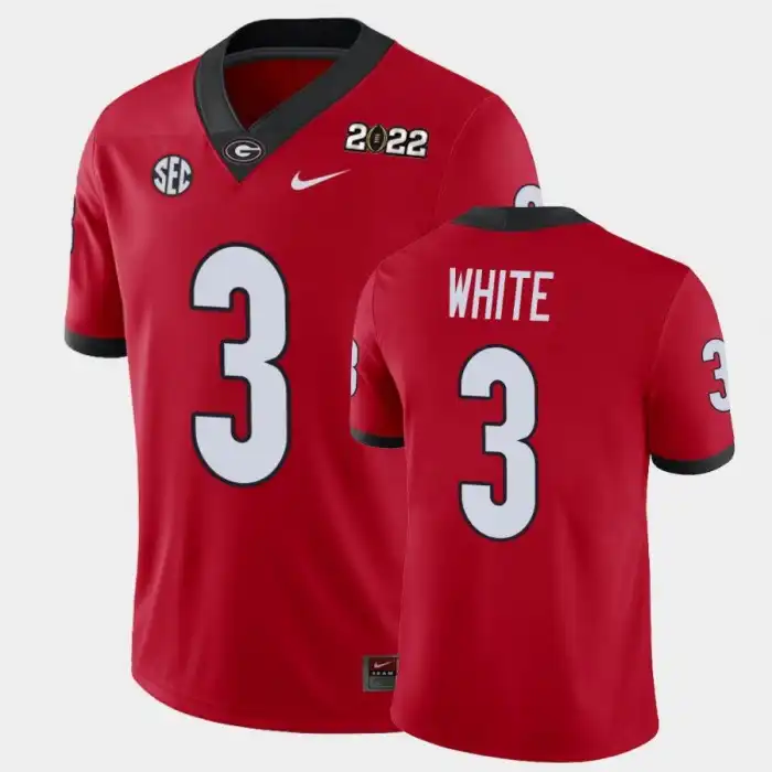 Men's Georgia Bulldogs #3 Zamir White 2021 National Champions Red College Game Football Jersey 2410TLXG2