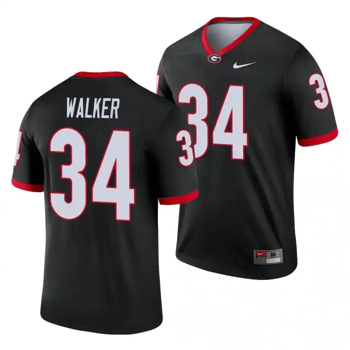 Men's Georgia Bulldogs #34 Herchel Walker Legend College Black Football Jersey 2410SKJS2